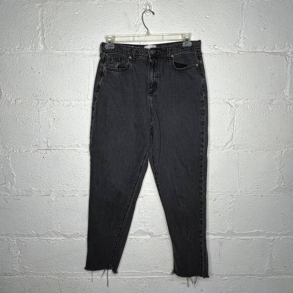 Universal Thread Women's High Rise Boyfriend Frayed Hem Black Weans Size 8R - Picture 1 of 8